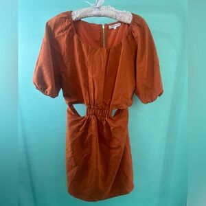 Burnt Orange Peep Hole Dress in L by Crescent